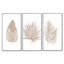 Tropical Leaf Canvas Wall Art Set, Beige Botanical Decor Print - Tropical Beiges Leaves-2099016796-2147366447
