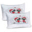 Ensemble de 2 taies décoratives de Noël Ambesonne rouge et blanc Ambesonne-99917399