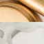 Matte White/Antique Gold