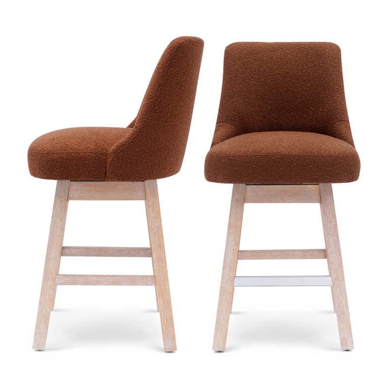 Tabouret de comptoir pivotant 26 po Breann, Brun