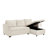Mara Corduroy Tufted Sectional Sofa with Pull-Out Bed & Pillows-1912190293
