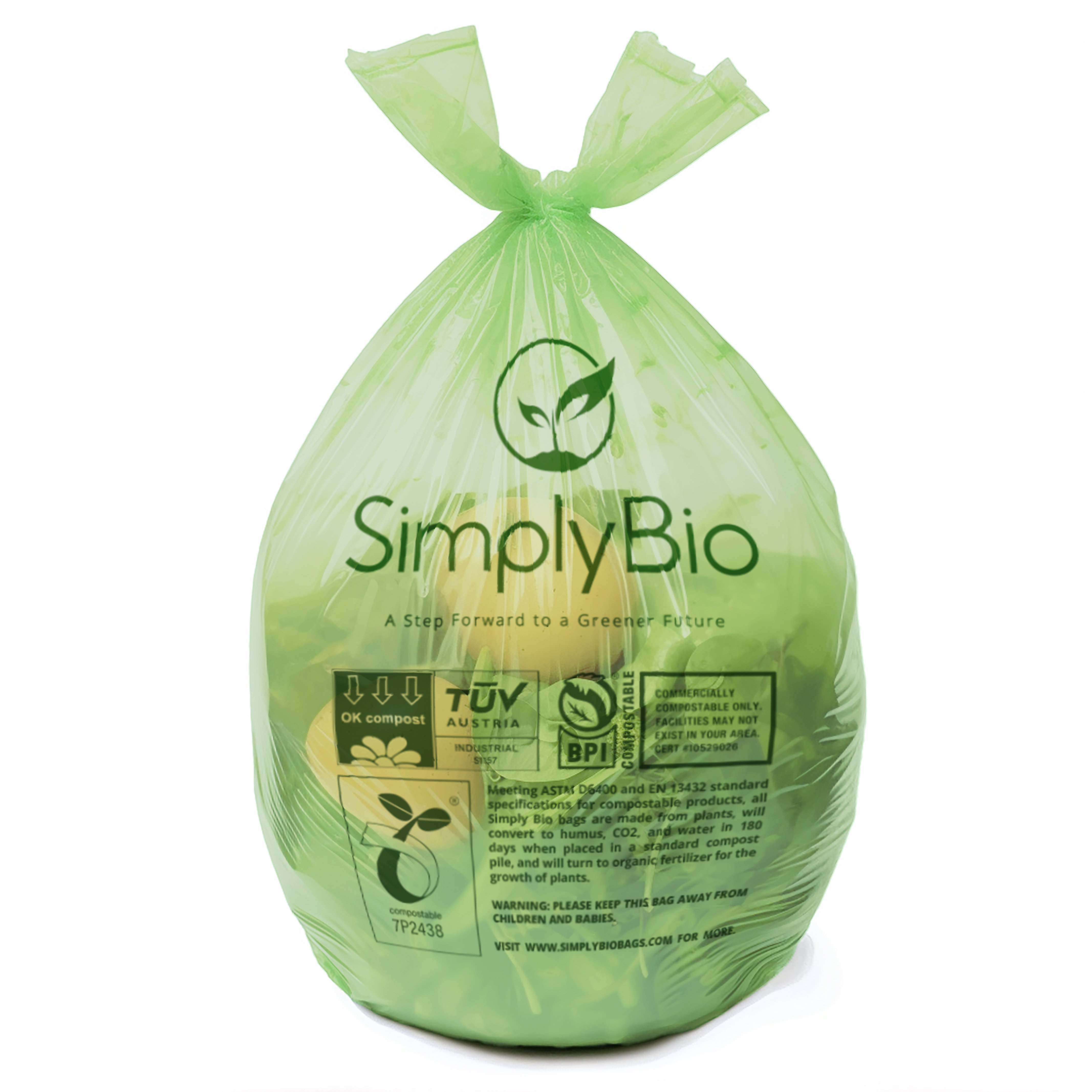 Simply Bio 3 Gallons Polyethylene Plastic Recycling Bags - 80 Count