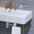 Swiss Madison Carre 34.7" Tall Ceramic Rectangular Pedestal Bathroom Sink with Overflow-98076191