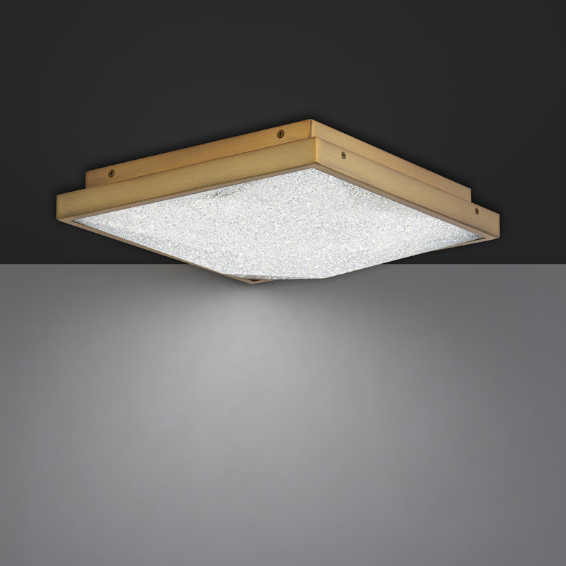 Wisteria 1 - Light LED Flush Mount, Aged Brass