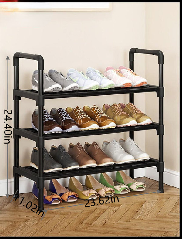 Shoe-In™ Large Space-saving Ecru Shoe Rack