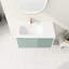 36'' Bathroom Vanity With Ceramic Hand Basin - Wall Mounted Mint Sink, 36" Mounted, , Fine Detail Processing, Stable Cabinet Structure