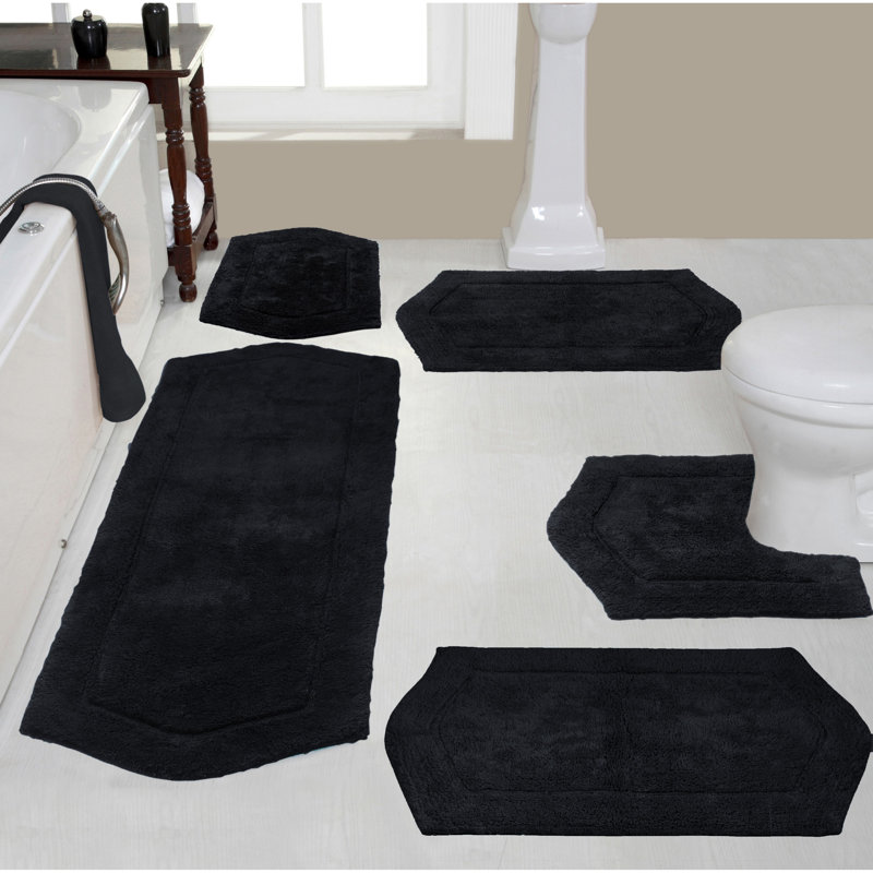 Tapis pour salle de bain Morissette, Noir
