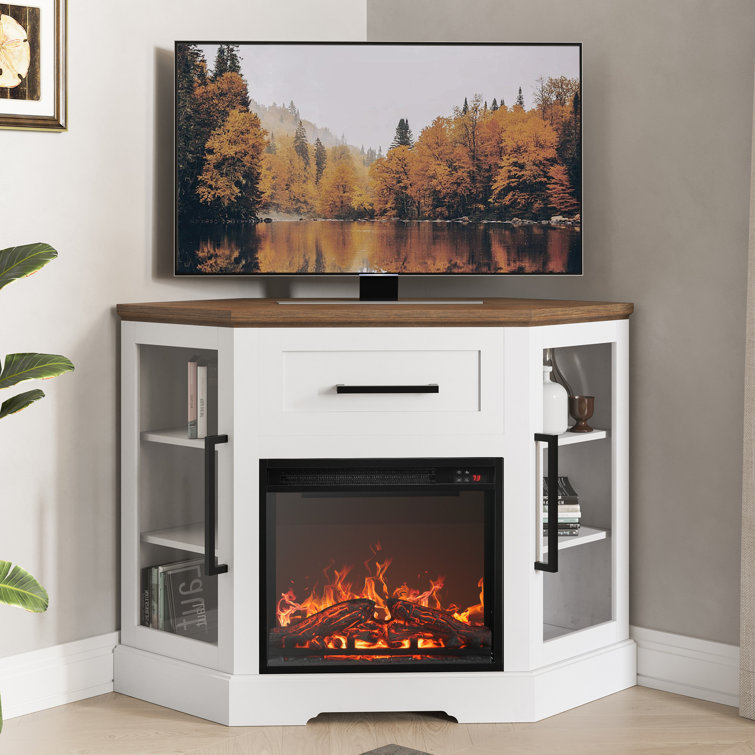 Lakeisha TV Stand for to 43" with Electric Fireplace Included