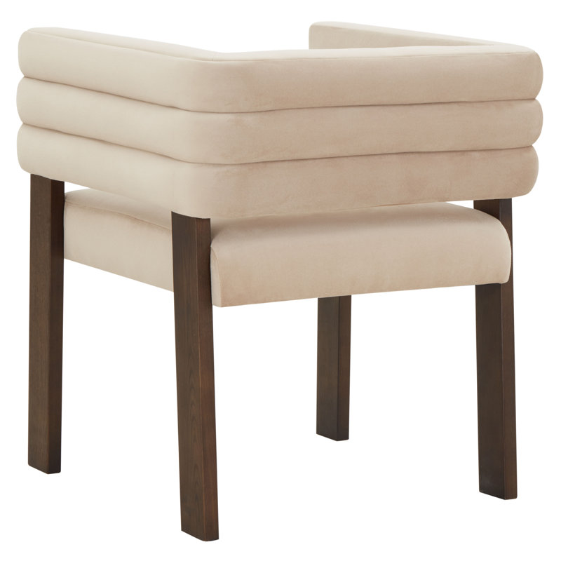 Phineus Velvet Dining Chair, Light Brown