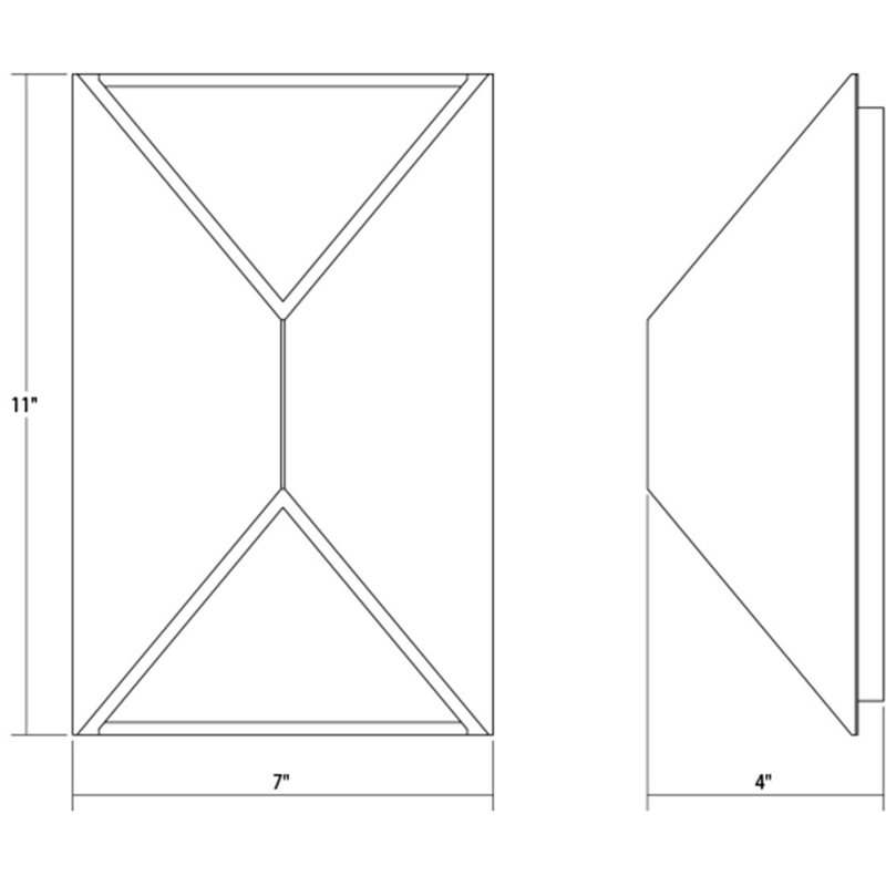 Inside-Out Aluminum LED Wall Light, Textured Gray