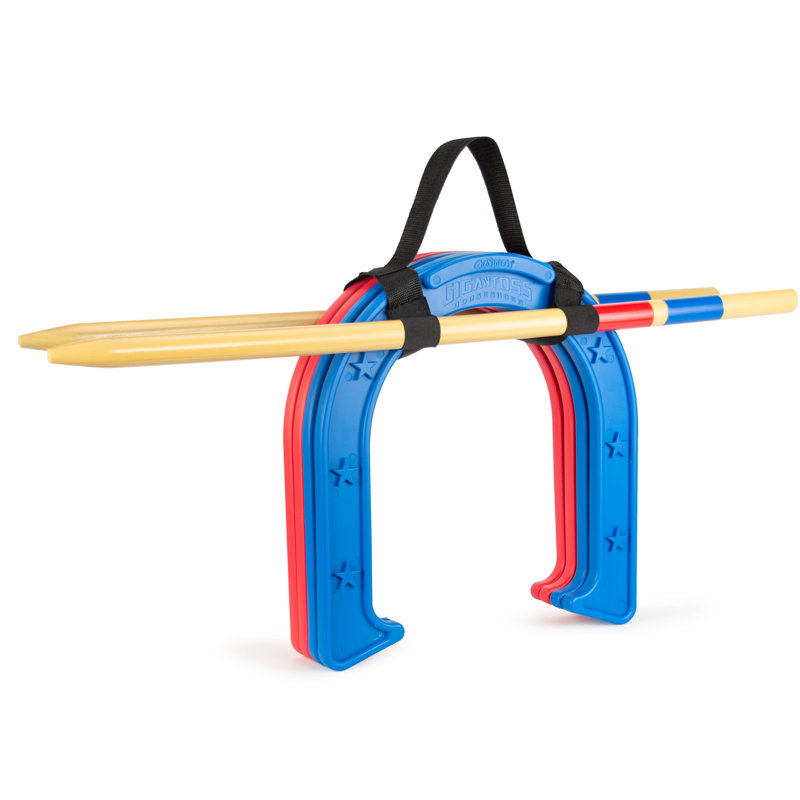 Ensemble de fers à cheval GoSports - fabriqué en plastique durable avec des piquets en bois