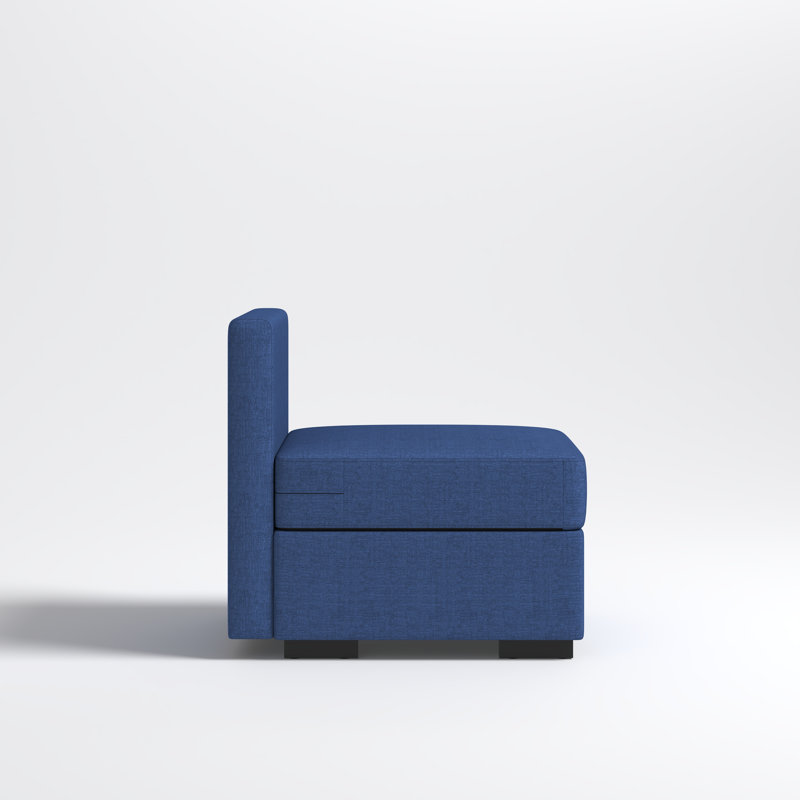 Malena Modern Armless Modular Chair In Fabric Versatile Seating For Living Room Or Office