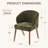 Modern Dining Chairs, Upholstered Fabric Side Chair With Wooden Legs For Kitchen And Dining Room, Green-503267300-503266235