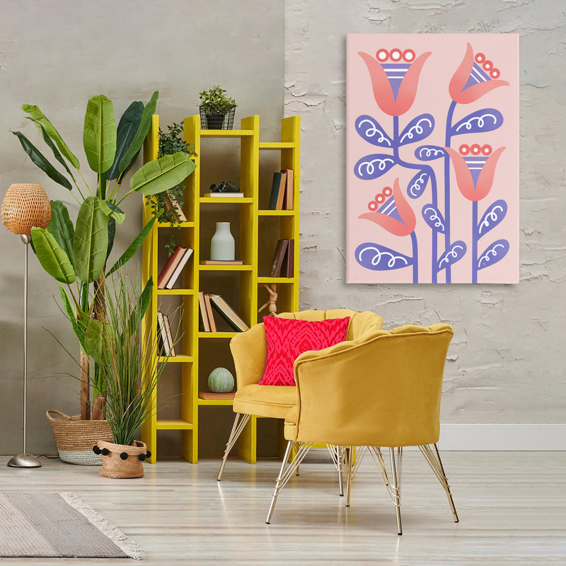 «Tulip Flowers Pink Deco» par Martina Pavlova, H 45 po x l 30 po