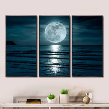 Waning Crescent Moon - Black Canvas Art by GetYourNerdOn