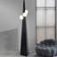 Lampes sur pied en fer noir + verre