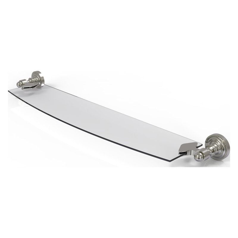 Marchmont Bracket Shelf, 2.25" H x 28" W x 6.1" D, Satin Nickel