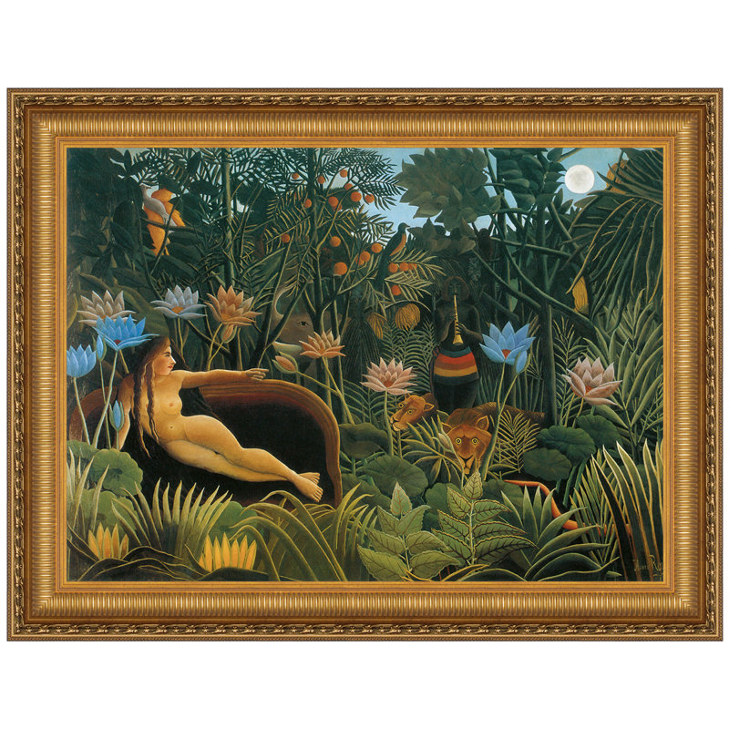 The Dream, 1910 Print by Henri Rousseau, 14.75" H x 17.25" W x 1.875" D