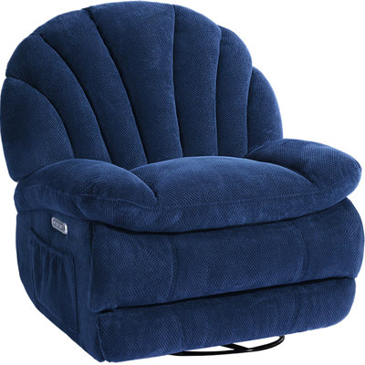 EONIX Oversized Power Swivel Rocker Recliner Chair for Living Room, Power Adjustable Backrest and Extended Footrest, USB Charging Ports, SXXY004021, D