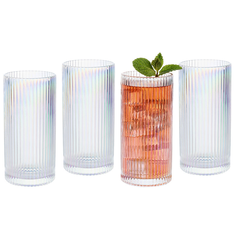 Iridescent 354.9ml Glass Flute