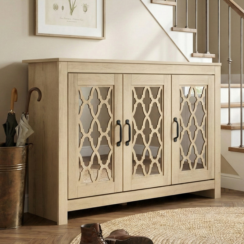 Chessani 16 Pair Shoe Storage Cabinet, Oslo Oak