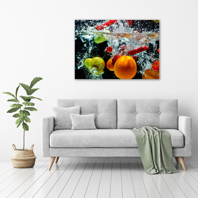 Fruit Under Water - Wrapped Canvas Print