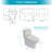 Ceramic One Piece Toilet,Flush With Soft Comfort Clsoing Seat