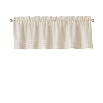 Cotton Blend Solid Colour Tailored Window Valance