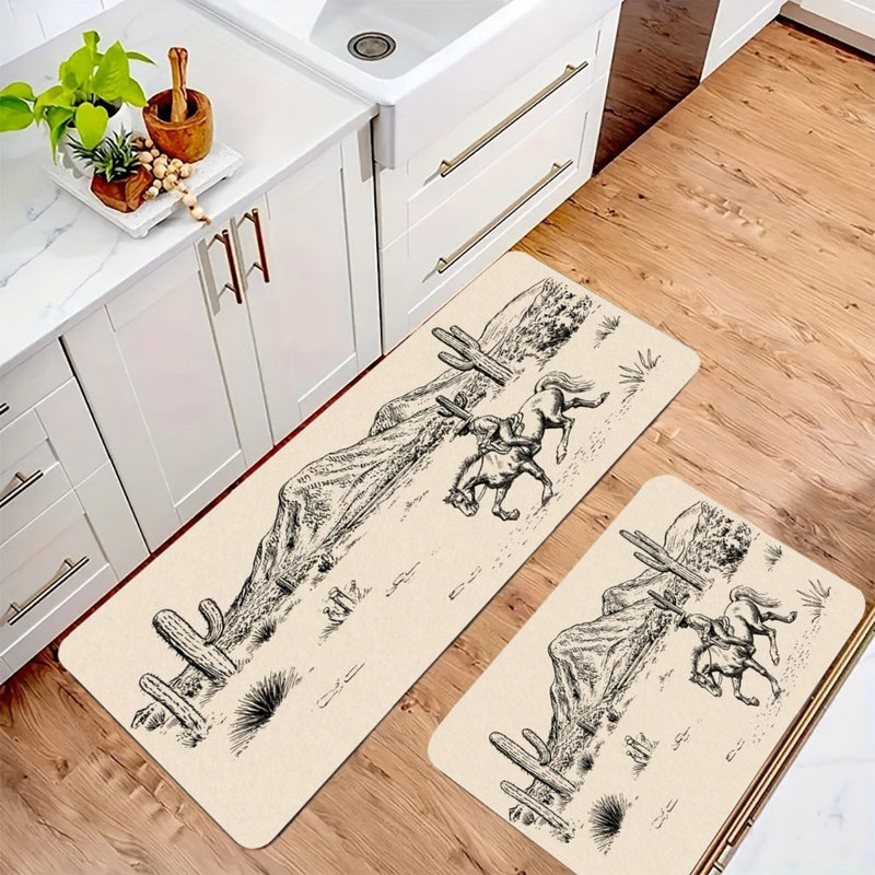 Tapis de cuisine 2 pièces Western Cowboy