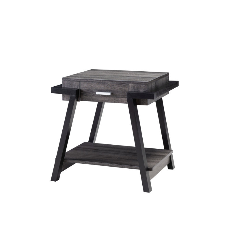 End Table With Drawer, Side Table With Storage Shelf
