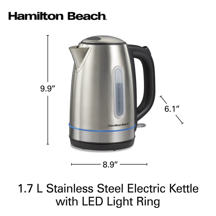 Hamilton Beach® 1.7 L Stainless Steel Electric Kettle With Led