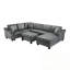 Canapé modulaire en U avec repose-pieds de rangement mobile-903566360