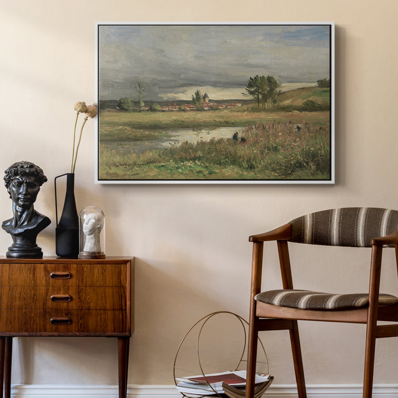 Vintage Landscape -CDLIX Framed Gallery Wrapped Canvas, Blanc
