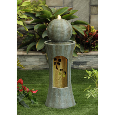Weather Resistant Floor Fountain with Light