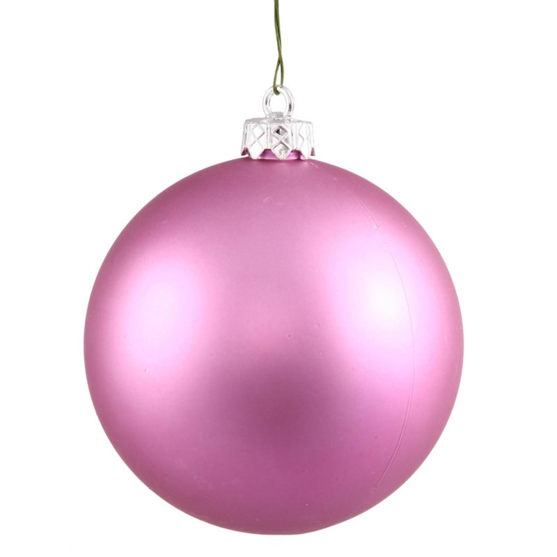 Boules de Noël Bubblegum incassables à 4 finitions, H 2,75 po x l 2,75 po x P 2,75 po, Orchidée