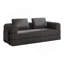 Canapé-lit convertible avec coussin cylindrique - Coussin pliant en velours côtelé pour une utilisation polyvalente dans le salon, la chambre à coucher, le salon et le studio - Gris foncé-2474891
