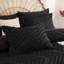 Ensemble d'édredon pour lit simple drap et feuilles noir - 5 pièces Boho touffeté lit Shabby Chic dans un sac, ensemble de lit de ferme moelleux pour toutes les saisons-124173244-124173245