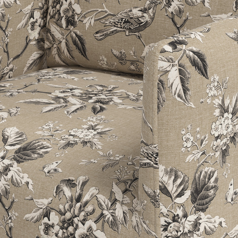 Lindy Arm Chair, Michigan Bird Toile Sand