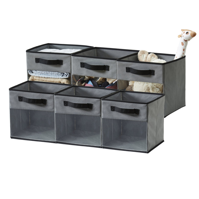 Ensemble de cubes en tissu, Grey, 11 po x 10,50 po x 10,50 po