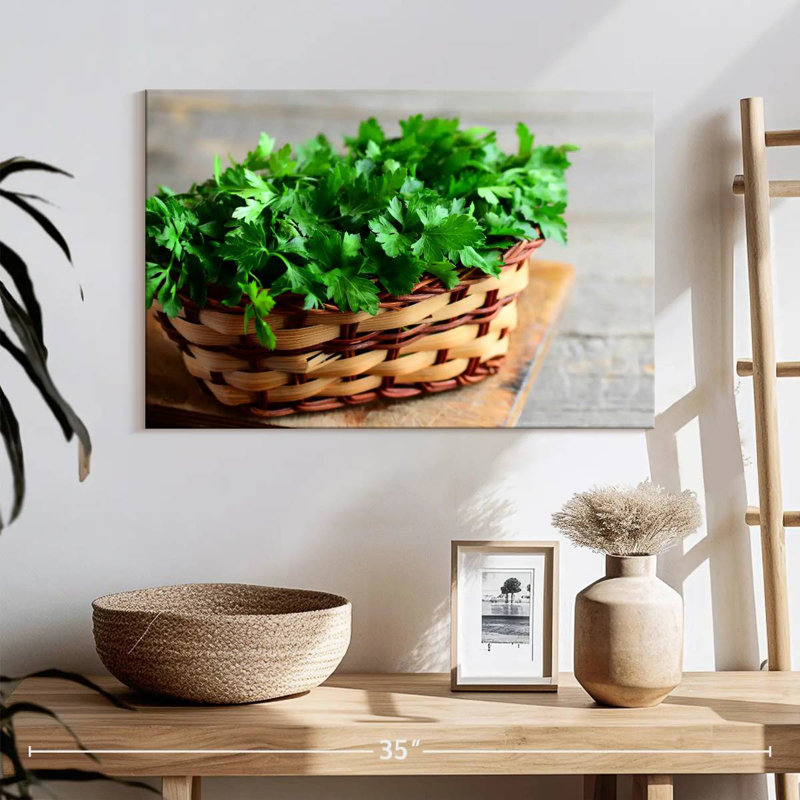 Parsley In A Basket, 16" H x 24" W
