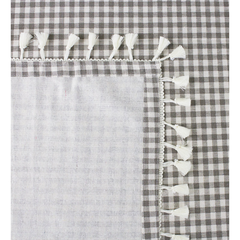 Nappe carrée en mélange de coton, Gris, 70 po x 55 po