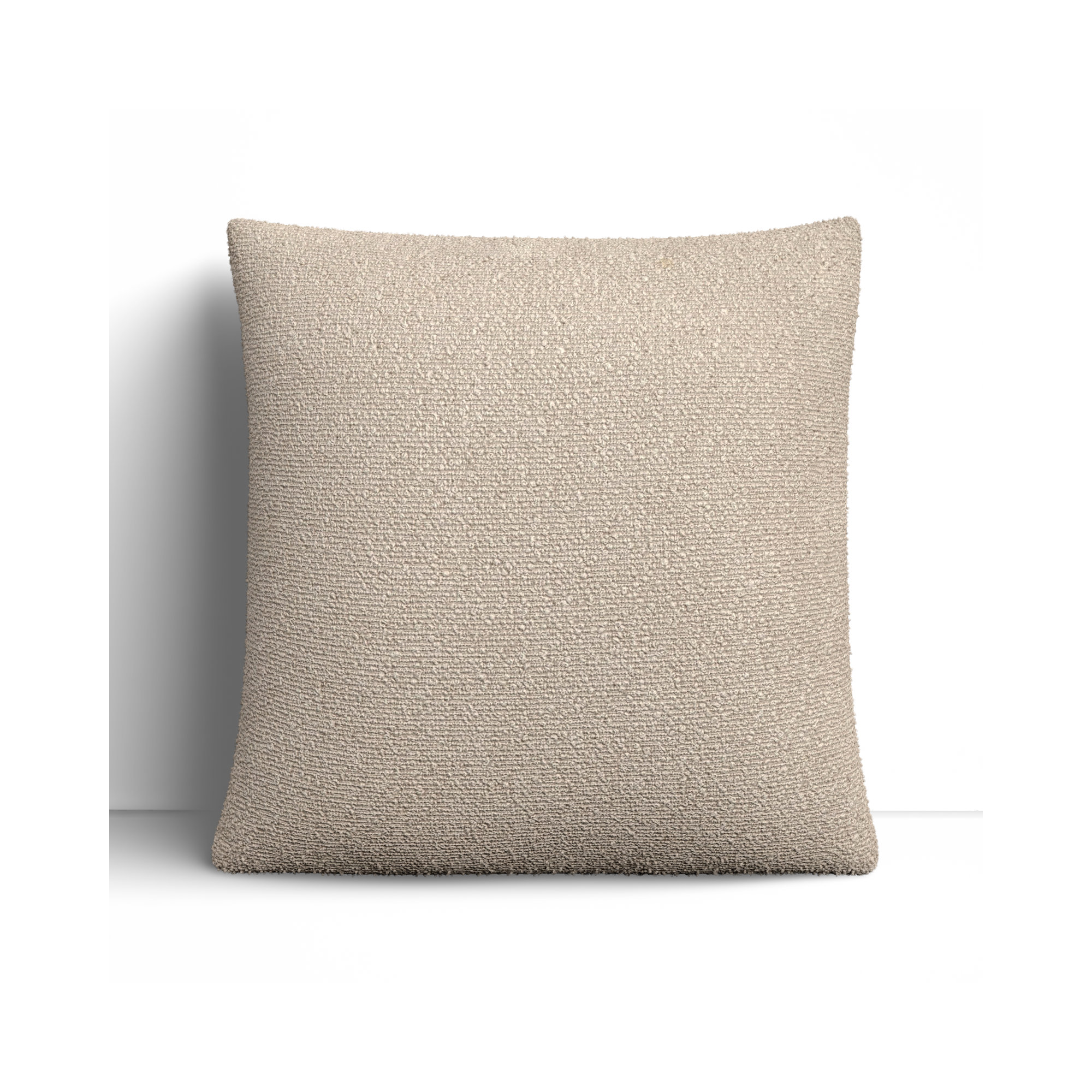 Amalfi Boucle Throw Pillow, Beige, Pillow Cover Only - No Insert, 18" x 18"