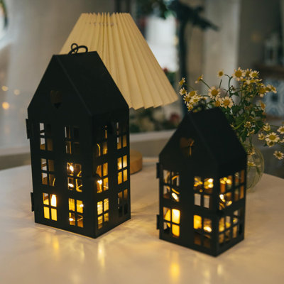 Lanternes de bougie en métal Modern Farmhouse