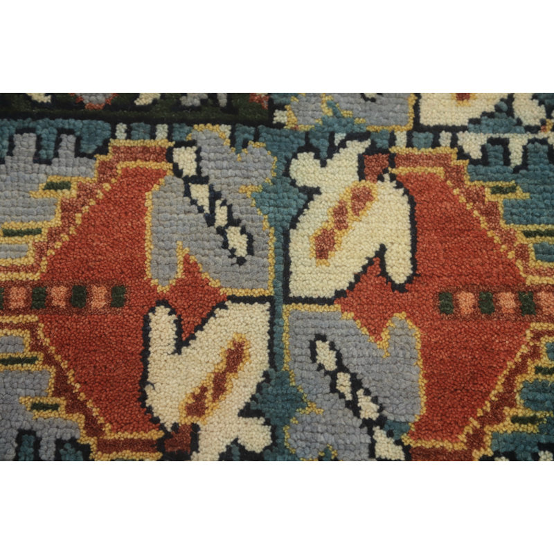 Tapis géométrique Kazak 9 x 9