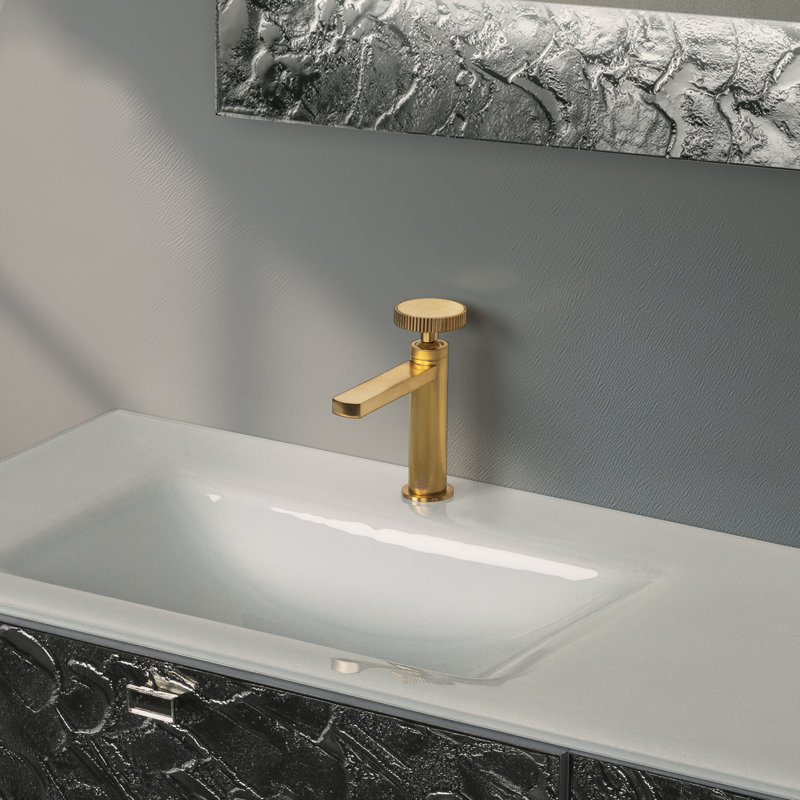 Primo Low Luxury Bathroom Faucet, Matte Gold