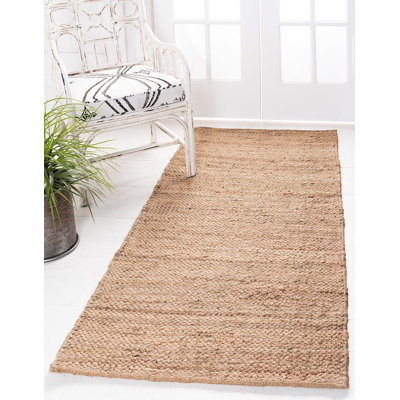 Tapis naturel en jute tissé à la main Bollinger