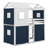 Bunk Wood House Bed With Tent-1843614669-1843614667