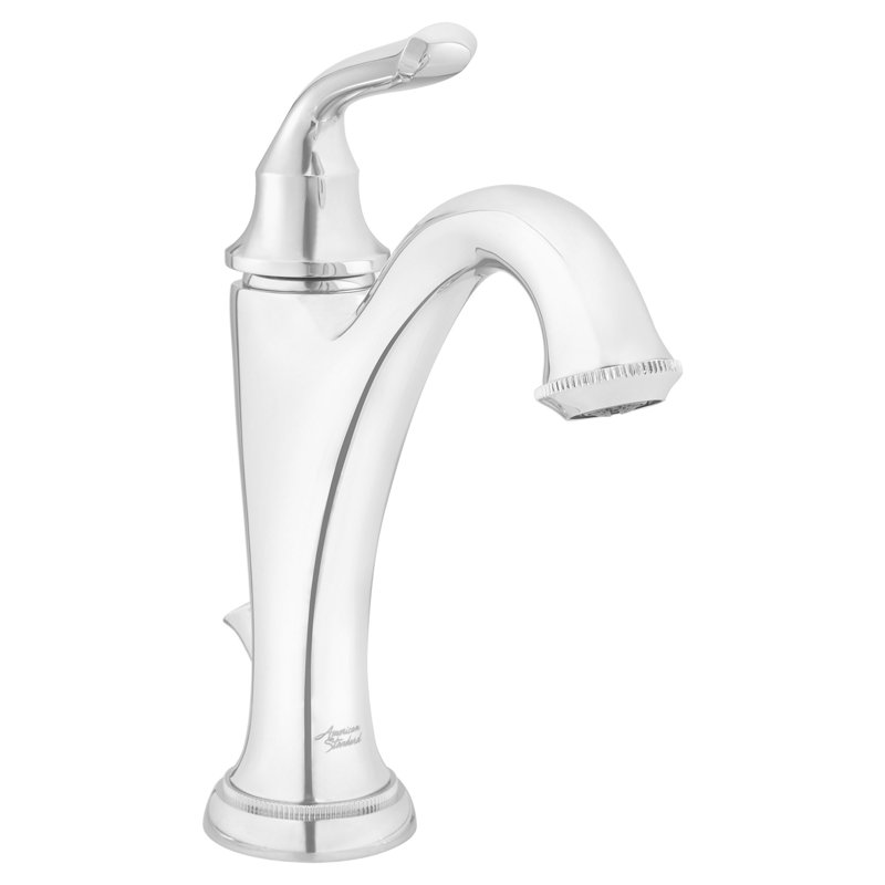 Patience Single-Hole Bathroom Faucet with Drain Assembly, Polished Chrome