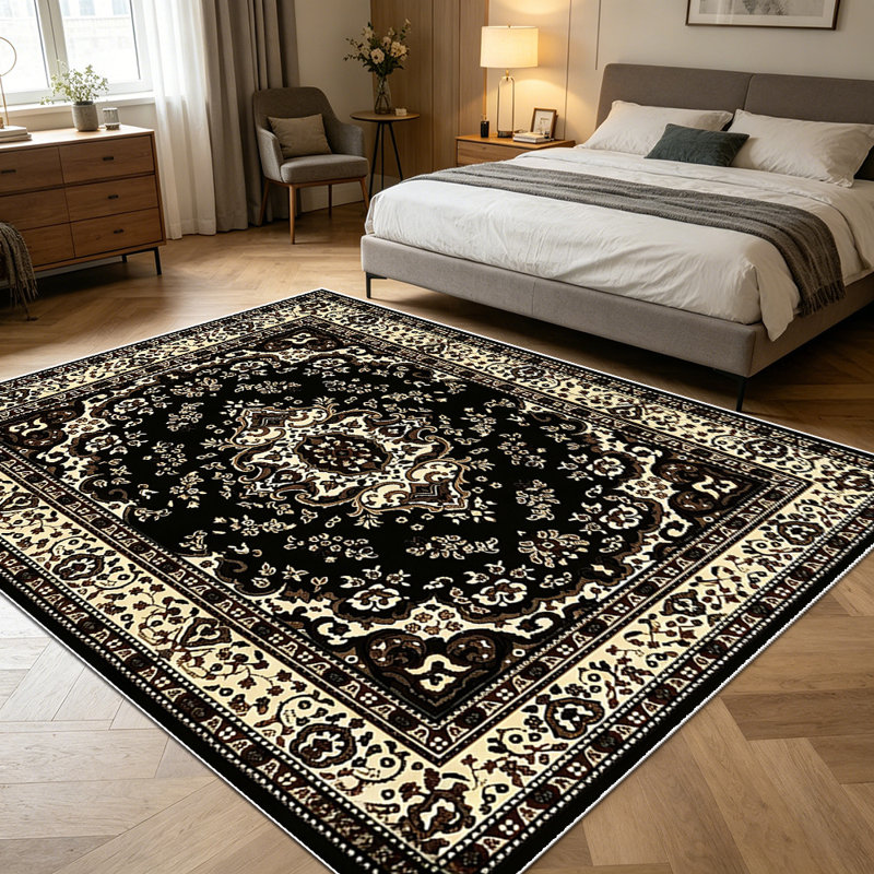 1PC Vintage Persian Traditional Floral Medallion area rugs for Living Room, Soft and Comfortable, Suitable for all seasons, easy-to-maintain, machine washable Indoor floor mat, Under Table Farmhouse suitable for dining room, bedroom, kitchen