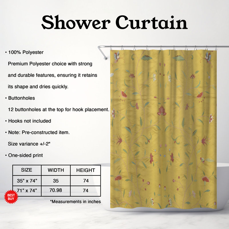 Rideau de douche Freberg, H 74 po x l 71 po